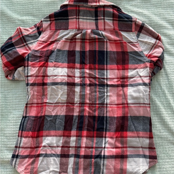 Banana Republic Cotton Boyfriend Fit Plaid flannel button down - Picture 3 of 3